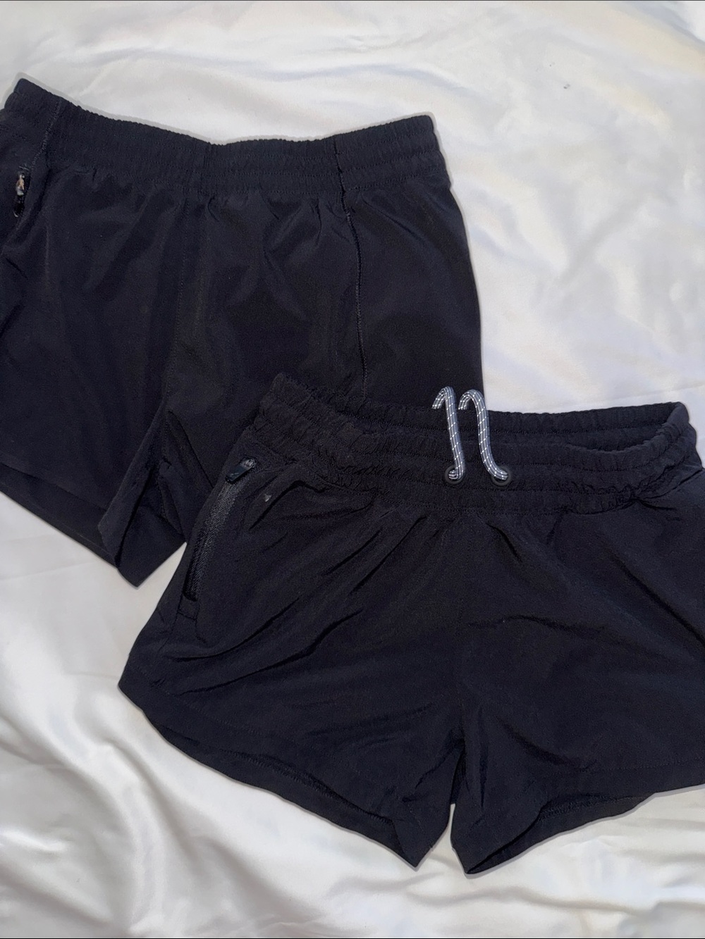 Athleta Black Girls Athletica Shorts with Drawstring set of two size L(12)